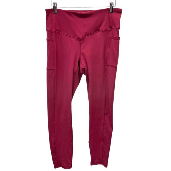 Gaiam Raspberry Pink Leggings with Pockets 7/8 Length M - Picture 1 of 7